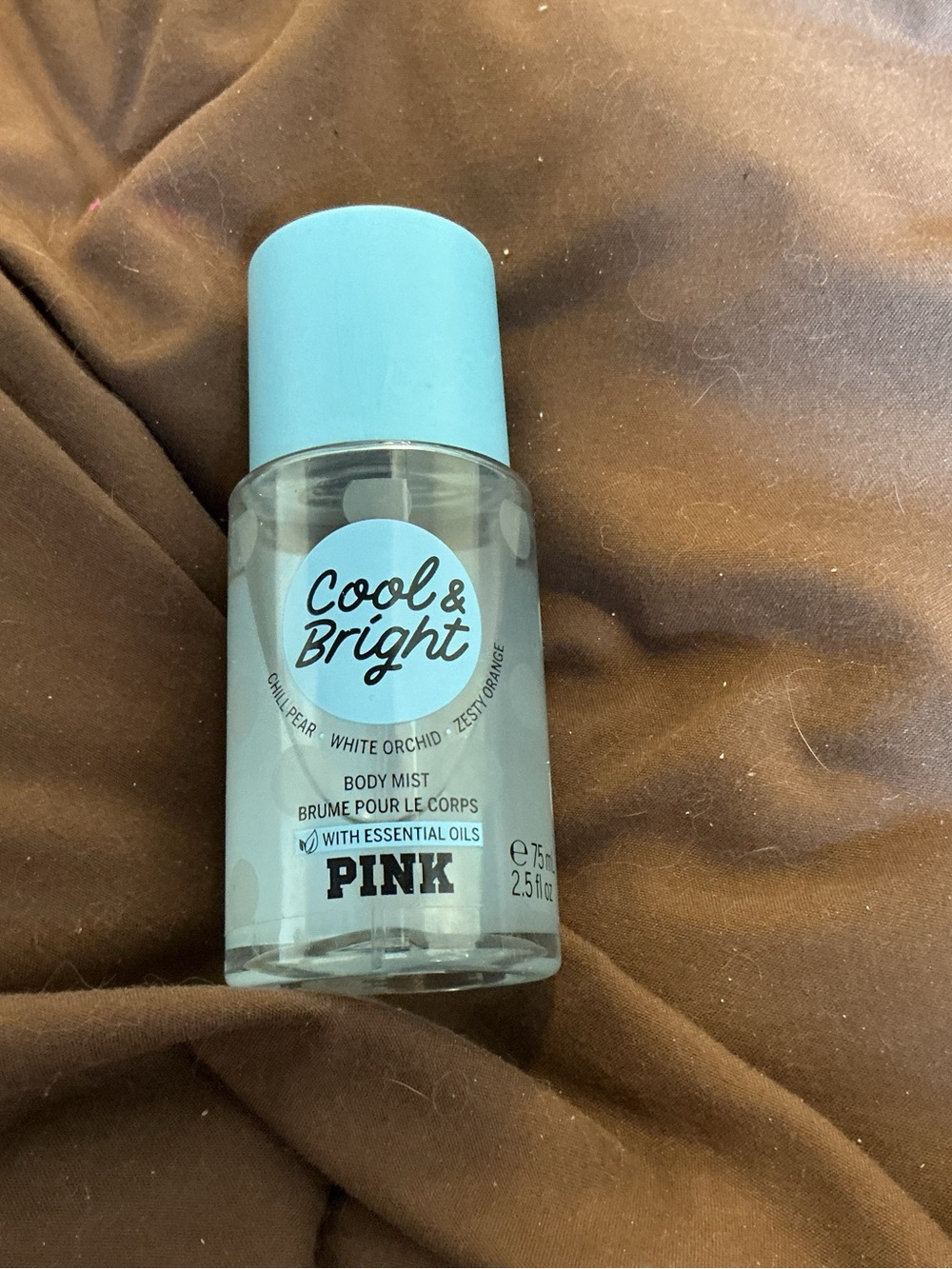 PINK Victoria's Secret Cool & Bright Body Mist - Light Blue Cap